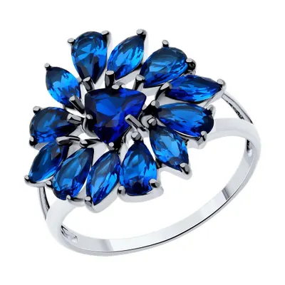 Кольцо из серебра с фианитами из серебро