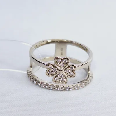 Кольцо из серебра с фианитами из серебро