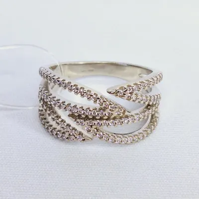 Кольцо из серебра с фианитами из серебро