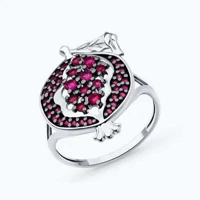 Кольцо из серебра с корундами из серебро