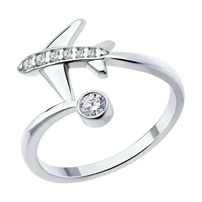 Кольцо из серебра с фианитами из серебро