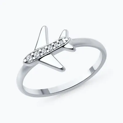 Кольцо из серебра с фианитами из серебро