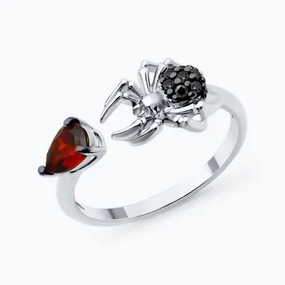 Кольцо из серебра с фианитами из серебро