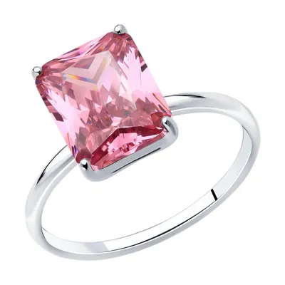 Кольцо из серебра с фианитом из серебро