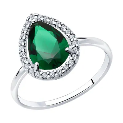 Кольцо из серебра с фианитами из серебро