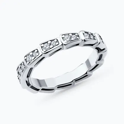 Кольцо из серебра с фианитами из серебро