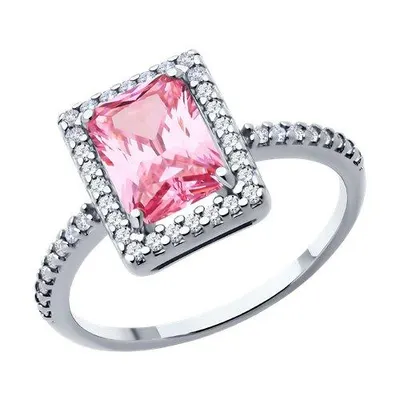 Кольцо из серебра с фианитами из серебро