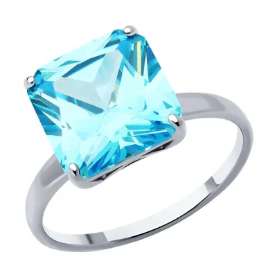 Кольцо из серебра с фианитом из серебро