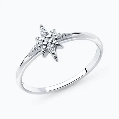 Кольцо из серебра с фианитами из серебро