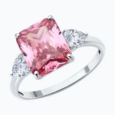 Кольцо из серебра с фианитами из серебро