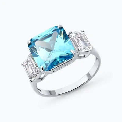 Кольцо из серебра с фианитами из серебро