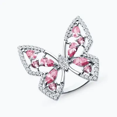 Кольцо из серебра с фианитами из серебро