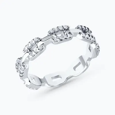 Кольцо из серебра с фианитами из серебро