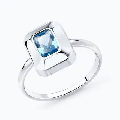 Кольцо из серебра с фианитом из серебро