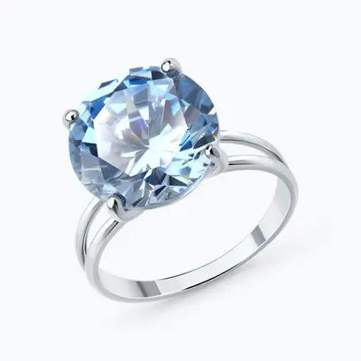 Кольцо из серебра с фианитом из серебро