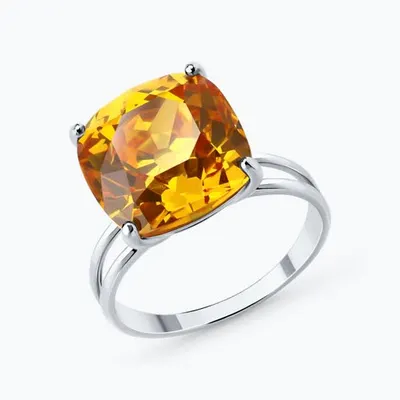 Кольцо из серебра с фианитом из серебро