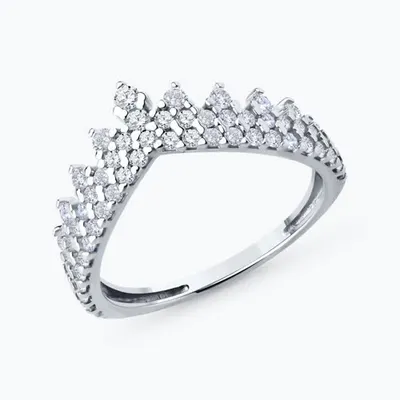 Кольцо из серебра с фианитами из серебро