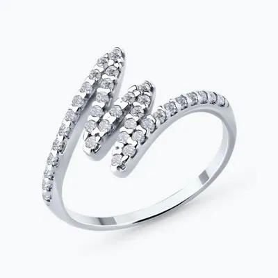 Кольцо из серебра с фианитами из серебро