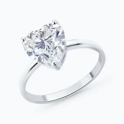 Кольцо из серебра с фианитом из серебро