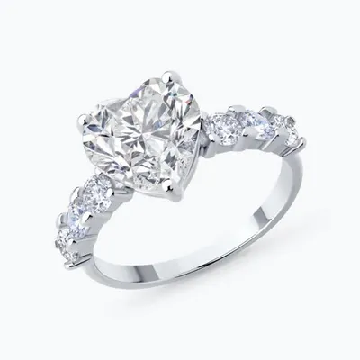 Кольцо из серебра с фианитами из серебро