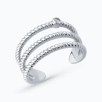 Кольцо из серебра с фианитом из серебро