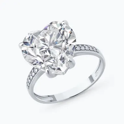 Кольцо из серебра с фианитами из серебро