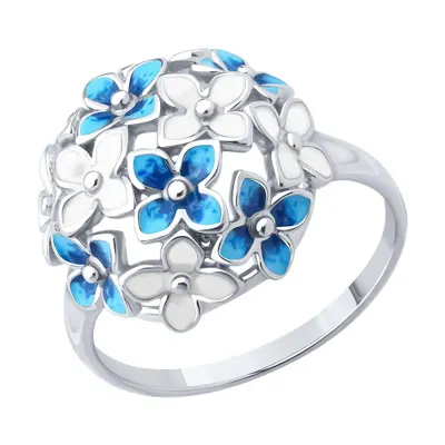 Кольцо из серебра с эмалью из серебро