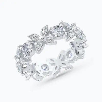 Кольцо из серебра с фианитами из серебро