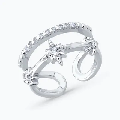 Кольцо из серебра с фианитами из серебро