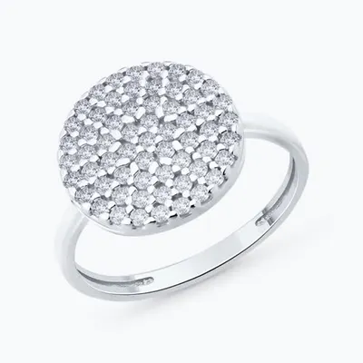 Кольцо из серебра с фианитами из серебро