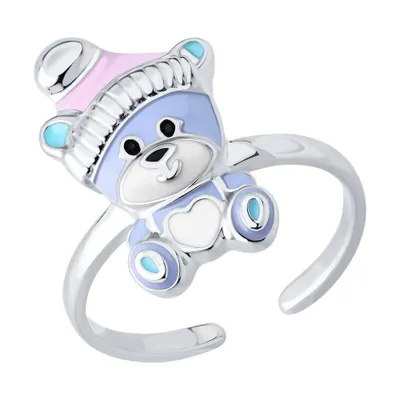 Кольцо из серебра с эмалью из серебро