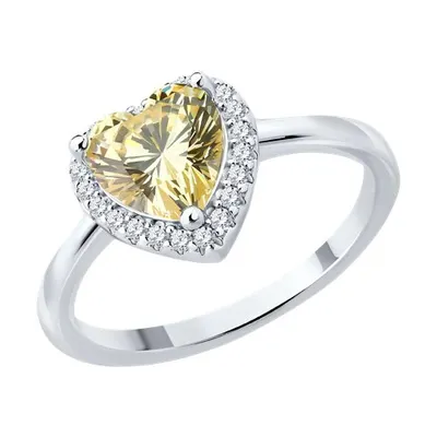 Кольцо из серебра с фианитами из серебро