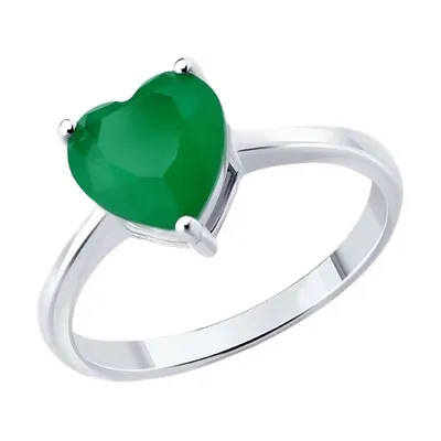 Кольцо из серебра с фианитом из серебро