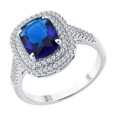 Кольцо из серебра с фианитами из серебро