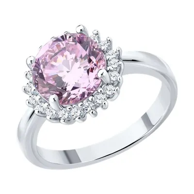 Кольцо из серебра с фианитами из серебро