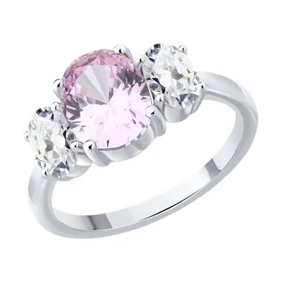 Кольцо из серебра с фианитами из серебро