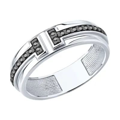 Кольцо из серебра с фианитами из серебро