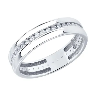 Кольцо из серебра с фианитами из серебро