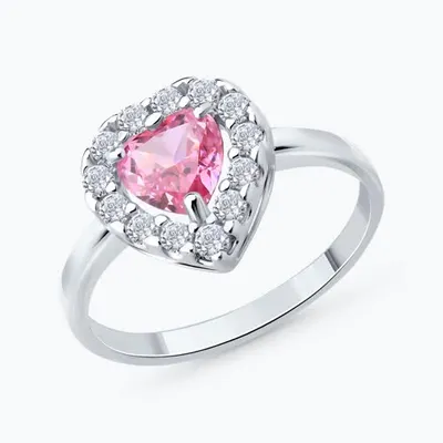 Кольцо из серебра с фианитами из серебро