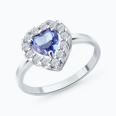 Кольцо из серебра с фианитами из серебро