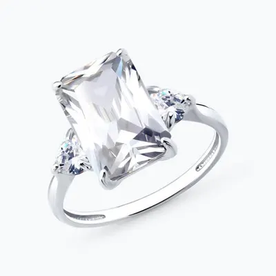 Кольцо из серебра с фианитами из серебро