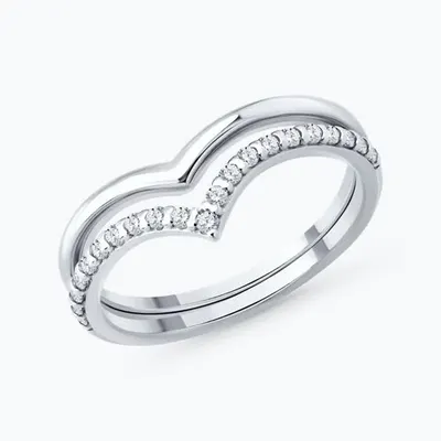 Кольцо из серебра с фианитами из серебро