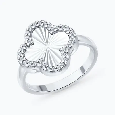 Кольцо из серебра с фианитами из серебро