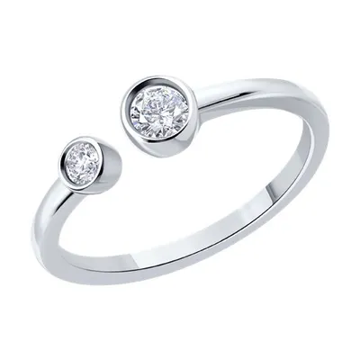 Кольцо из серебра с фианитами из серебро