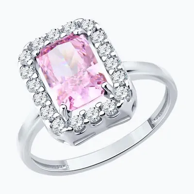 Кольцо из серебра с фианитами из серебро