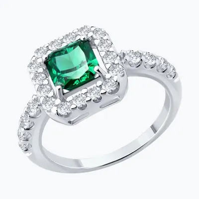 Кольцо из серебра с фианитами из серебро