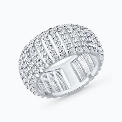 Кольцо из серебра с фианитами из серебро