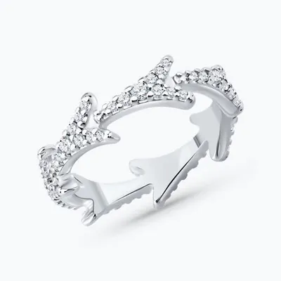 Кольцо из серебра с фианитами из серебро