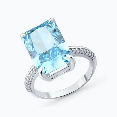 Кольцо из серебра с фианитами из серебро