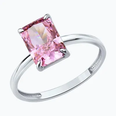 Кольцо из серебра с фианитом из серебро